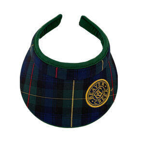 Beaver Creek Colorado Reversible Visor Plaid‎ Solid Green Womens